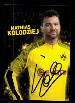 Mathias Kolodziej Autogrammkarte Borussia Dortmund 2019-20 Original Signiert