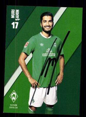 Nuri Sahin Autogrammkarte Werder Bremen 2019-20 Original Signiert