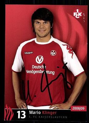 Mario Klinger 1. FC Kaiserslautern 2008/09 Autogrammkarte+ A 63289