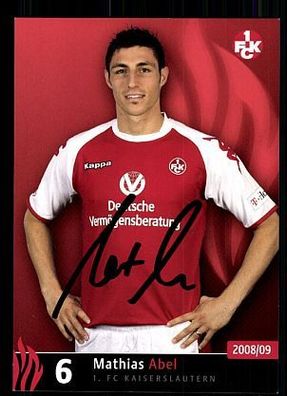 Mathias Abel 1. FC Kaiserslautern 2008-09 Autogrammkarte+ A 63290