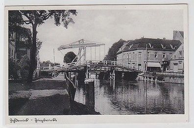 58627 Ak Zehdenik Zugbrücke um 1930