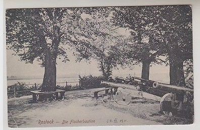 26964 Ak Rostock Kanonen auf der Fischerbastion um 1910