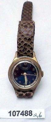 mechanische Damen Armbanduhr Marke Kienzle 15 Rubis Lederarmband