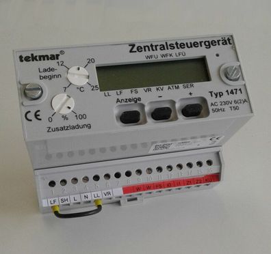 Tekmar Zentralsteuergerät 1471 in Verbindung mit Altegrät Aufladeregler Typ 1004