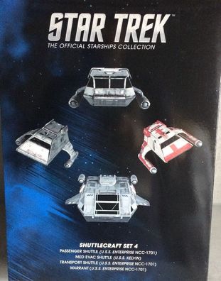Star Trek Shuttle Set 4 - 4 Stück- Metall Modell Star Trek Eaglemoss neu OVP + engli