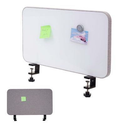 Tisch-Whiteboard HWC-G74, Sichtschutz Trennwand Schreibtisch Magnettafel Pinnwand
