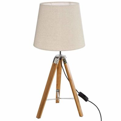 Lampe, Stativ, Bambus, Lampenschirm, Beige runo H58, beige