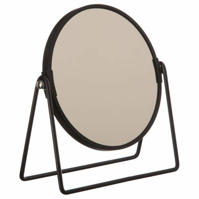 Kosmetikspiegel, stehend, klappbar, Ø 17 cm, schwarz