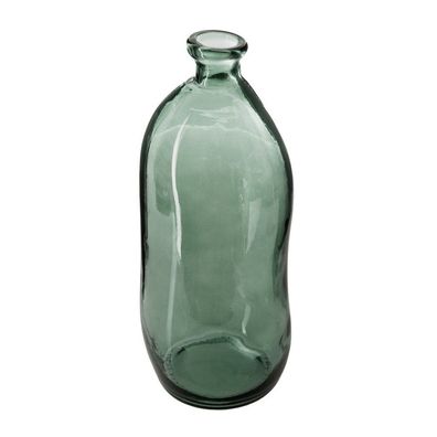 Gehackte Blumenvase, Glasflasche, Farbe khaki, 35 cm - Atmosphera