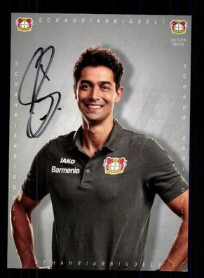 Schahriar Bigdeli Autogrammkarte Bayer Leverkusen 2019-20 Original Signiert