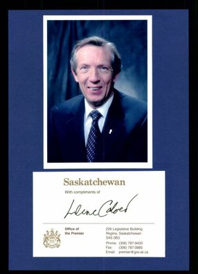 Loren Calvert Premier Minister Saskatchewan und Canada Original # BC G 30310