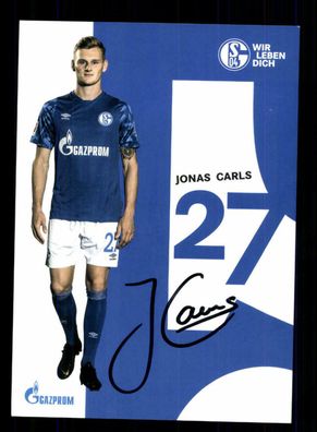 Jonas Carls Autogrammkarte FC Schalke 04 2019-20 Original Signiert