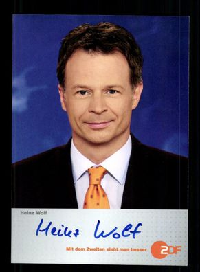 Heinz Wolf ZDF Autogrammkarte Original Signiert + F 1351