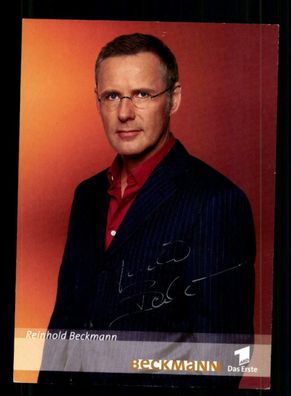 Reinhold Beckmann ARD Autogrammkarte Original Signiert + F 1279