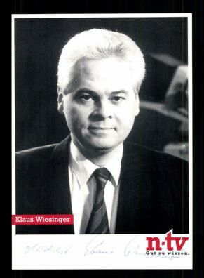 Klaus Wiesinger NTV Autogrammkarte Original Signiert + F 1299