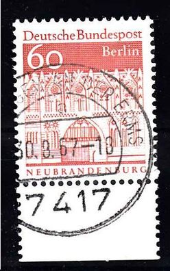 Berlin 1966 Bauwerke MiNr. 278 Unterrand, Rundstempel