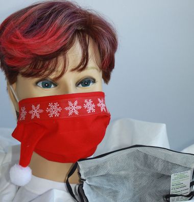 Textil Design Maske - waschbar, aus Baumwolle, mit zertifiziertem Innenvlies - Eiskri