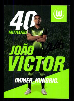Joa Victor Autogrammkarte VfL Wolfsburg 2019-20 Original Signiert