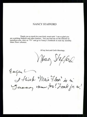 Nancy Starford Original Signiert ## BC G 23726