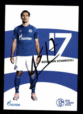 Benjamin Stambouli Autogrammkarte FC Schalke 04 2019-20 Original Signiert