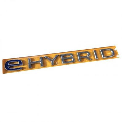 Original VW Schriftzug eHYBRID Emblem Logo Aufkleber blau chrom glänzend