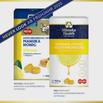 100g Manuka-Honig Lutschbonbons mit MGO 400+ Zitrone - Manuka Health