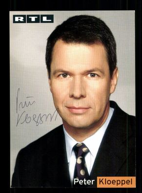 Peter Kloeppel RTL Autogrammkarte Original Signiert + F 1289