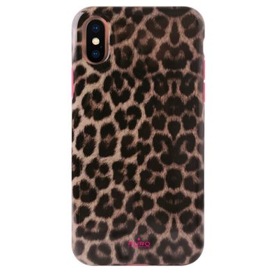 Puro Glam Cover Leopard Muster Case SchutzHülle Tasche für Apple iPhone XS Max