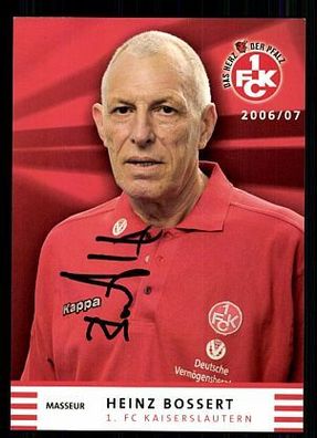Heinz Bossert 1. FC Kaiserslautern 2006-07 Autogrammkarte + A 63326