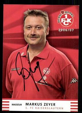 Markus Zeyer 1.F.C. Kaiserslautern 2006/07 Autogrammkarte+ A 63328