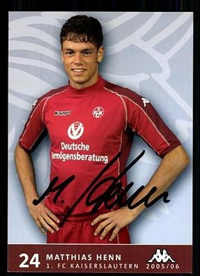 Matthias Henn 1.F.C. Kaiserslautern 2005/06 + A 63347