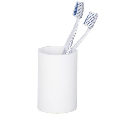 Polyresin Behälter für Zahnbürste, Badezimmerbecher im minimalistischen Stil - WENKO