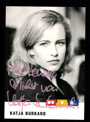 Katja Burkard RTL Autogrammkarte Original Signiert + F 1627