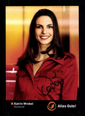 Katrin Wrobel Glücksrad Autogrammkarte Original Signiert + F 1637