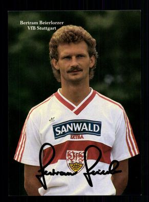 Bertram Beierlorzer Autogrammkarte VFB Stuttgart 1986-87 Original Signiert