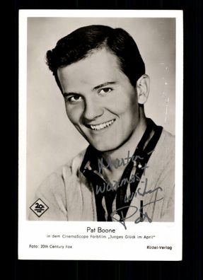 Pat Boone Rüdel Autogrammkarte Original Signiert # BC 50513