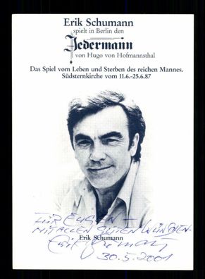 Erik Schumann Autogrammkarte Original Signiert # BC 138552
