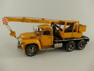 Autokran Blechmodell Dekoration Retro Modellauto Kranwagen L:47x17x13cm