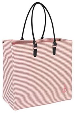 Pad Tasche ANKER Rosa Pink Streifen Shopper 52x40 Einkaufstasche Strandtasche