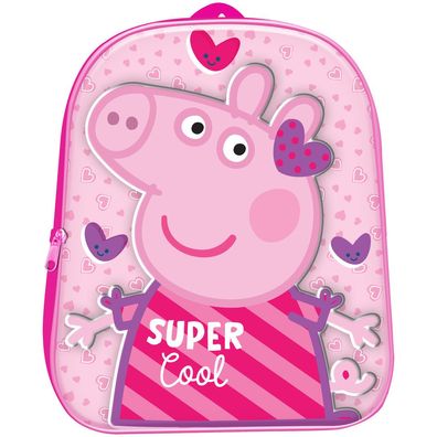 Peppa Pig Wutz Kinder 3D Rucksack Bag Backpack Schweinchen Mädchen Kindergarten