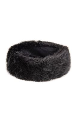 retro Kunstpelz Stirnband Fake Fur Mütze Plüsch Ohrenwärmer schwarz
