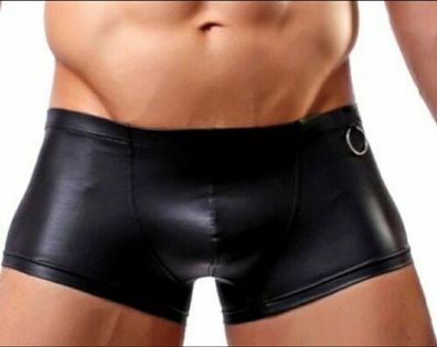 Männer Unterhose Lederoptik Panty Unterhose Boxerhose M L XL XXL