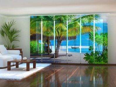 Schiebegardinen Foto Schiebevorhänge 3D Flächenvorhänge Holiday Paradise
