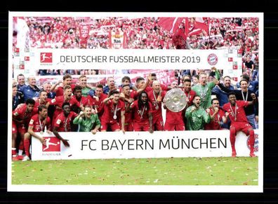 Bayern München Mannschaftskarte Deutscher Meister 2019