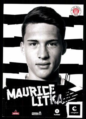 Maurice Litka Autogrammkarte FC St Pauli 2015-16 Original Signiert + A 114266