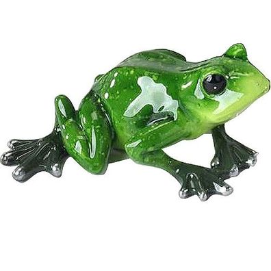 Formano Deko Figur Frosch Kunststein gras grün glänzende Oberfläche NEU