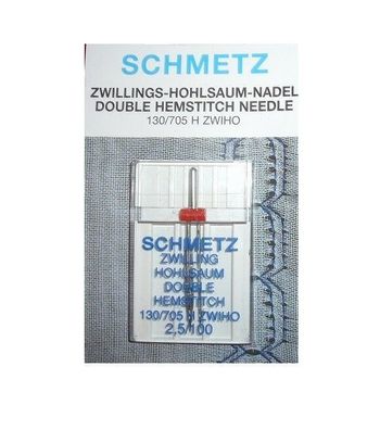 Schmetz-Zwillingsnadel 130/705H ZWIHO, 2,5/100 Hohlsaum