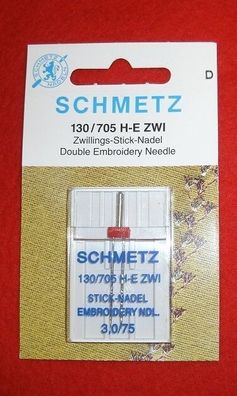 Schmetz-Zwillingssticknadel 130/705 H-E 3.0/75