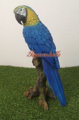 Papagei Vogel lebensecht Aufstellfigur Figur Statue Skulptur Deko Jungel Fan Käfig bl