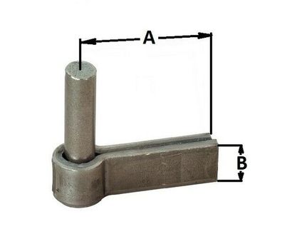 Pollmann Haken P zum Anschweißen, Dorn Ø 10 - 20 mm, Eisen roh Torband Ladenband